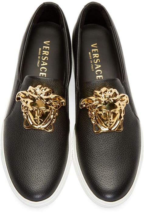 versace collection slip on shoes mens|versace autumn men's shoes price.